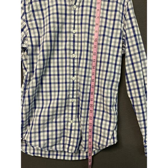 Goodthreads Shirt Mens Small Blue White Plaid Long Sleeve Button Down Casual - Picture 4 of 6